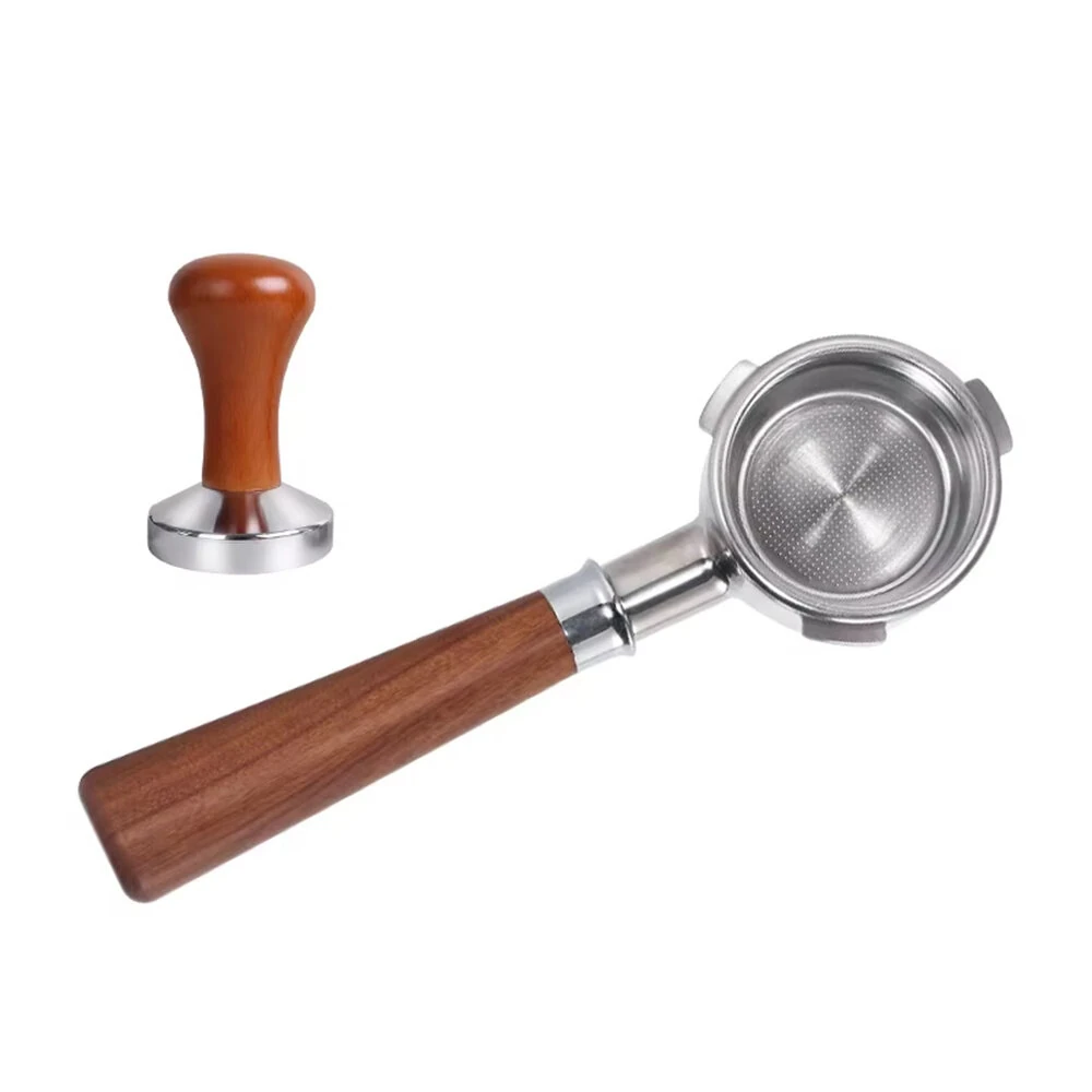 HiBREW H7A & H7 Espresso Barista Pro 58mm Bottomless Coffee Powder Handle Portafilter 304 stainless steel Tmaper Distributor — view 3