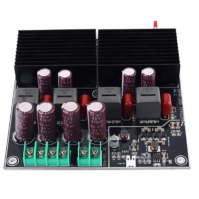 HIFI Dual-Core TPA3255 Stereo Amplifier Board 2 Channel 600W+600W Class D Digital Power Amp DC 19-50V 0.006% THD 20Hz-30KHz Multiple Inputs — view 2