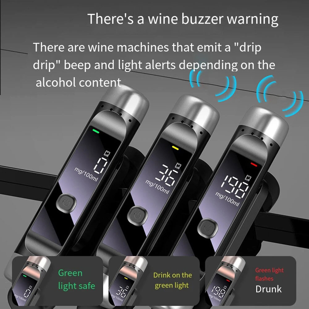 High Definition LCD Display Car Breathalyzer Test Instrument Blow Out Window Breaker Number Plate Vehicle Mounted Charging — view 5