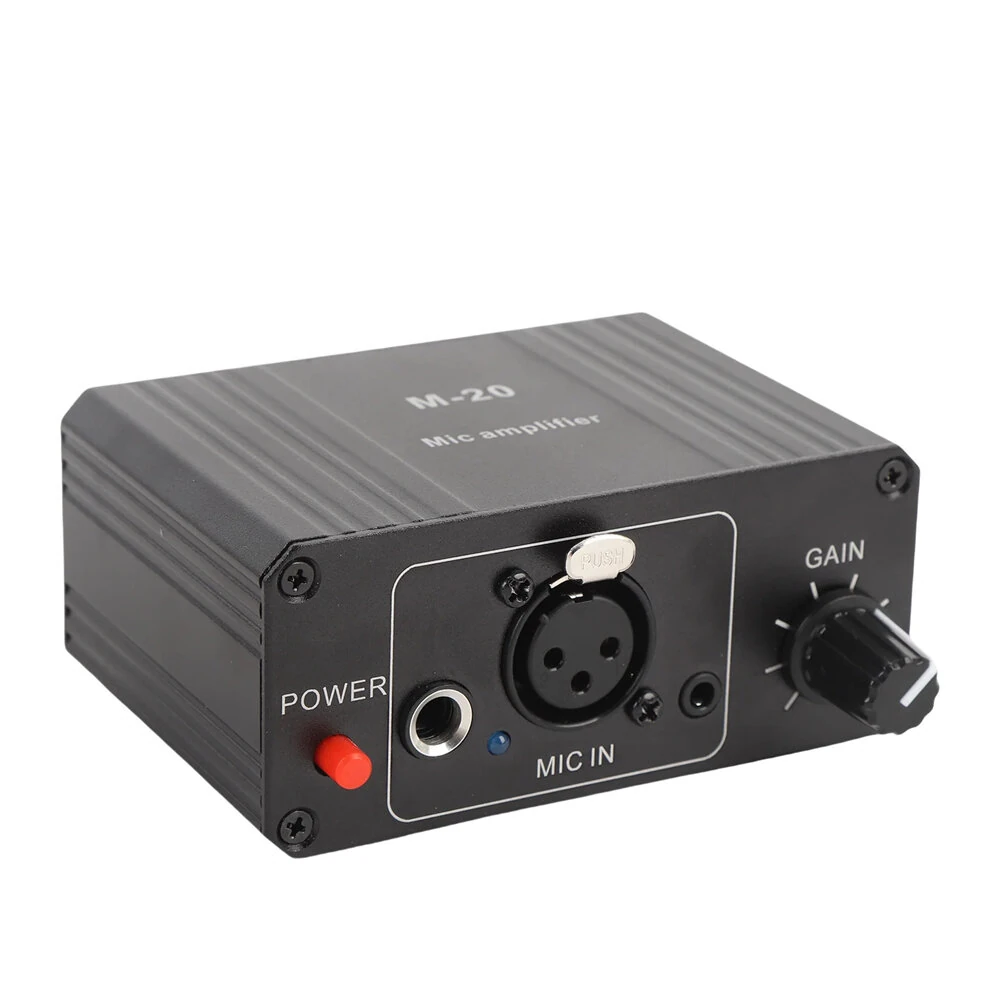 High Gain 48V Microphone Preamp Low Noise XLR Output Balanced Amplifier Compact Design for Dynamic and Condenser Mic Professional Audio — image 1
