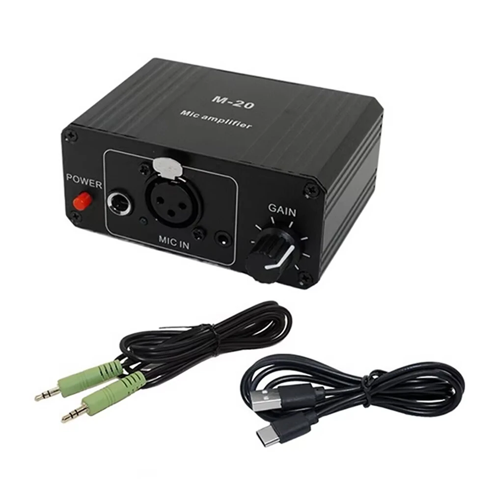High Gain 48V Microphone Preamp Low Noise XLR Output Balanced Amplifier Compact Design for Dynamic and Condenser Mic Professional Audio — view 6