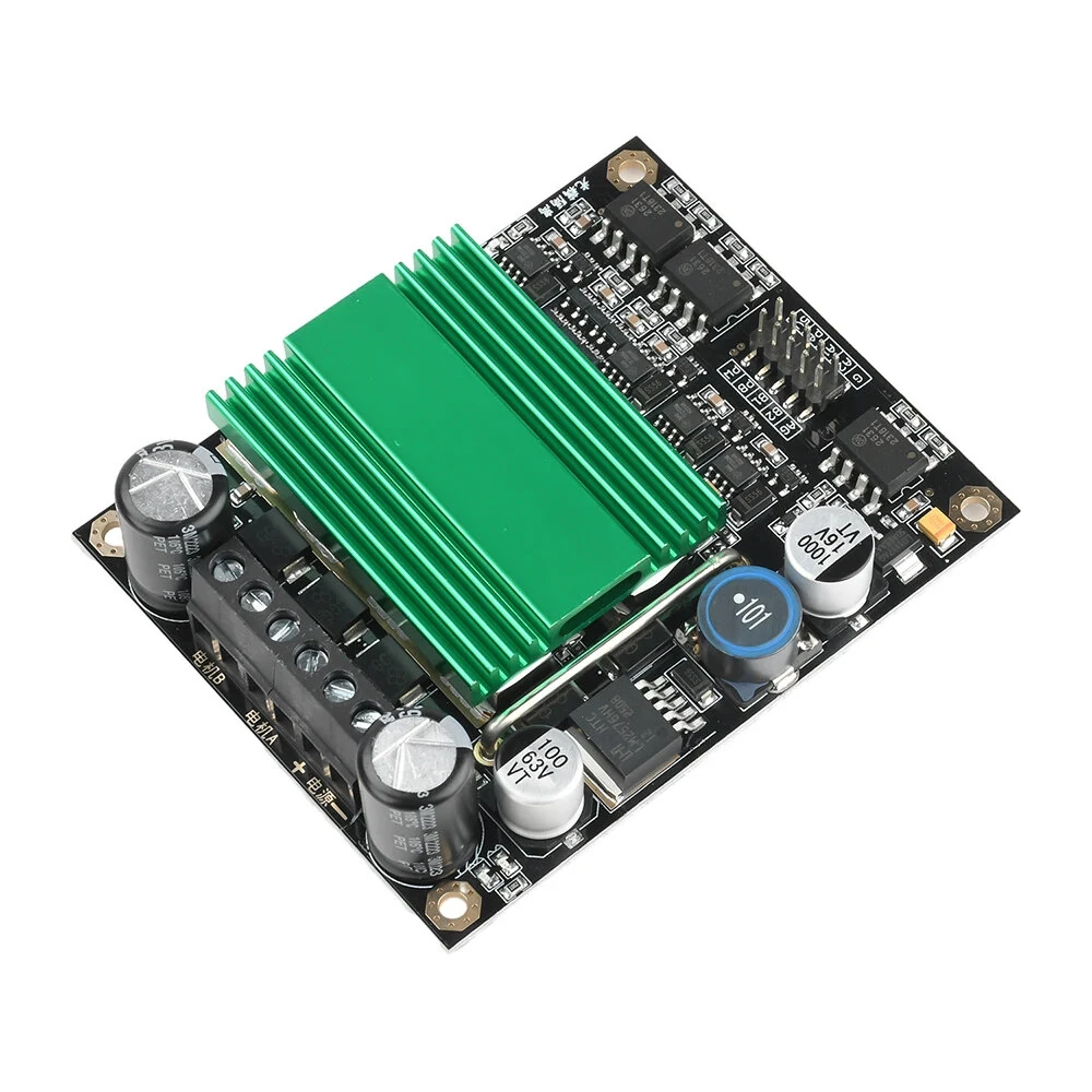 High Power H-bridge DC Motor Controller Drive Module 12V 48V Dual Channel Motor Driver PWM Control Heat Dissipation Signal Isolation High Frequency — view 2