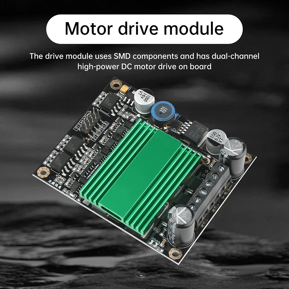 High Power H-bridge DC Motor Controller Drive Module 12V 48V Dual Channel Motor Driver PWM Control Heat Dissipation Signal Isolation High Frequency — view 5