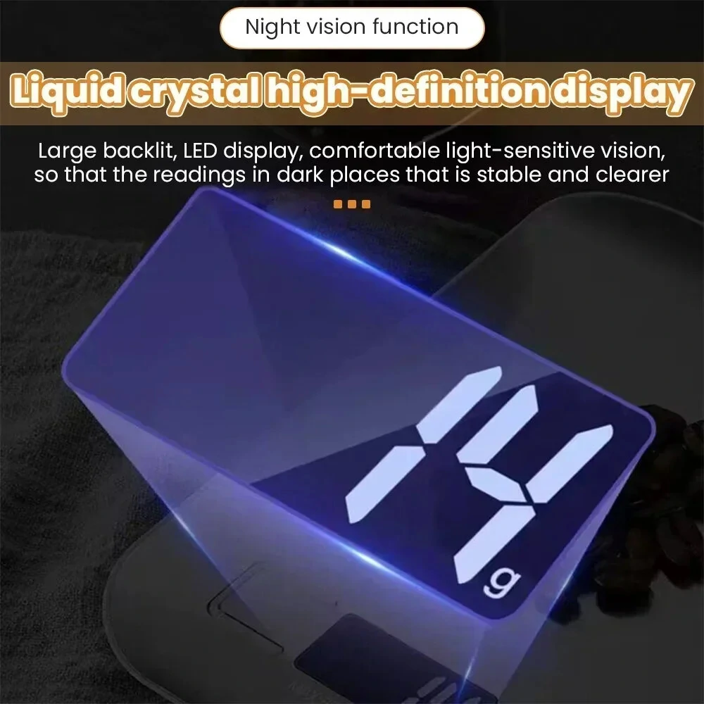 High Precision Kitchen Scale LCD Electronic Measuring Digital Display 10kg Portable Baking Scales Milk Coffee bean Weight Tools — view 6
