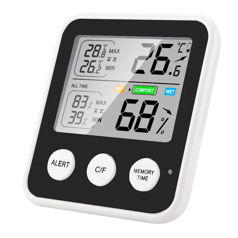 High-Precision Lcd Electronic Digital Display Indoor Temperature And Humidity Meter  Multi-Functional Household — view 3