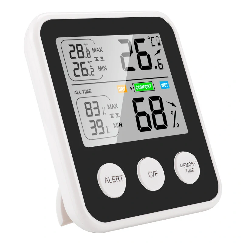 High-Precision Lcd Electronic Digital Display Indoor Temperature And Humidity Meter  Multi-Functional Household — view 4