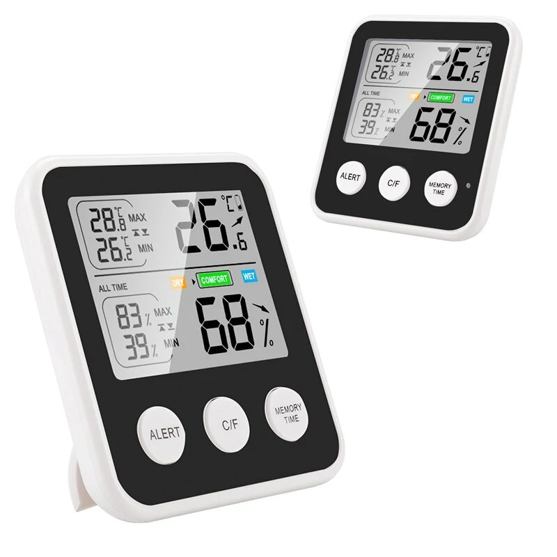 High-Precision Lcd Electronic Digital Display Indoor Temperature And Humidity Meter  Multi-Functional Household — view 5