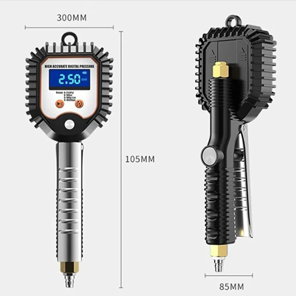 High-Precision LED Digital Display Tire Inflation Meter Car Tires Pressure Meter Barometer Automotive Tool — view 3