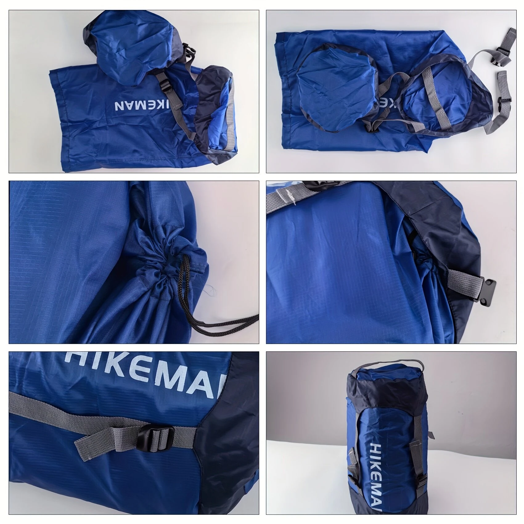 HIKEMAN Compression Sack for Sleeping Bag 210T Polyester Water Repellent Packing Stuff Storage Bag for Outdoors Travel Camping Hiking — view 3