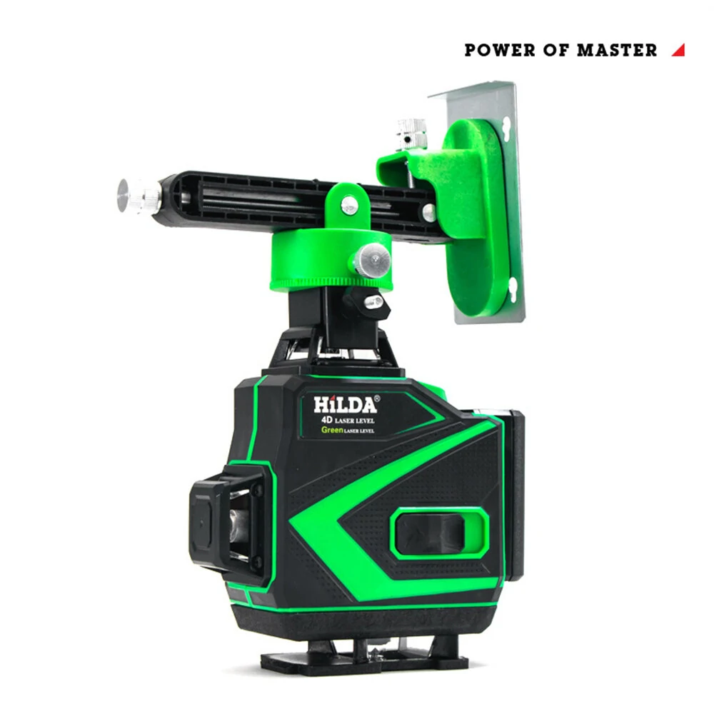 HILDA 16 Line Green Light Laser Level Double Batteries Meter Automatic Leveling Adjustable Precision EU Plug for Construction — view 3