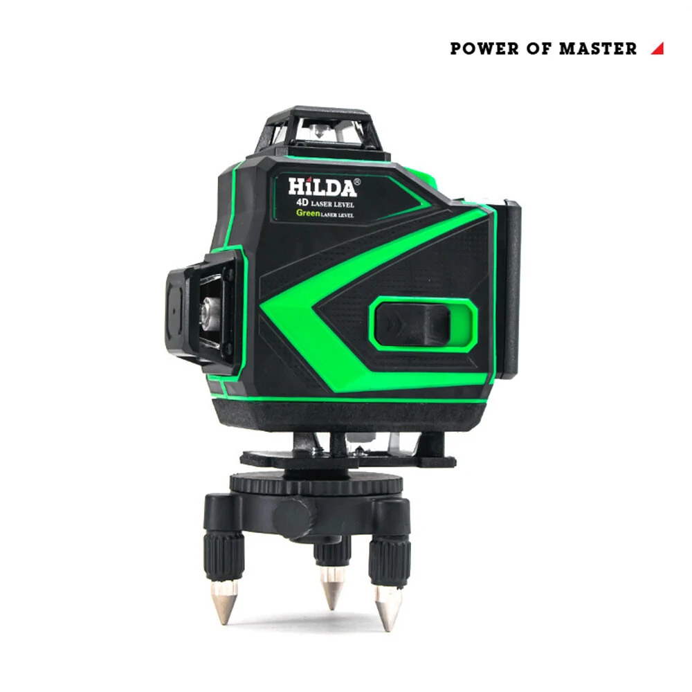 HILDA 16 Line Green Light Laser Level Double Batteries Meter Automatic Leveling Adjustable Precision EU Plug for Construction — view 4