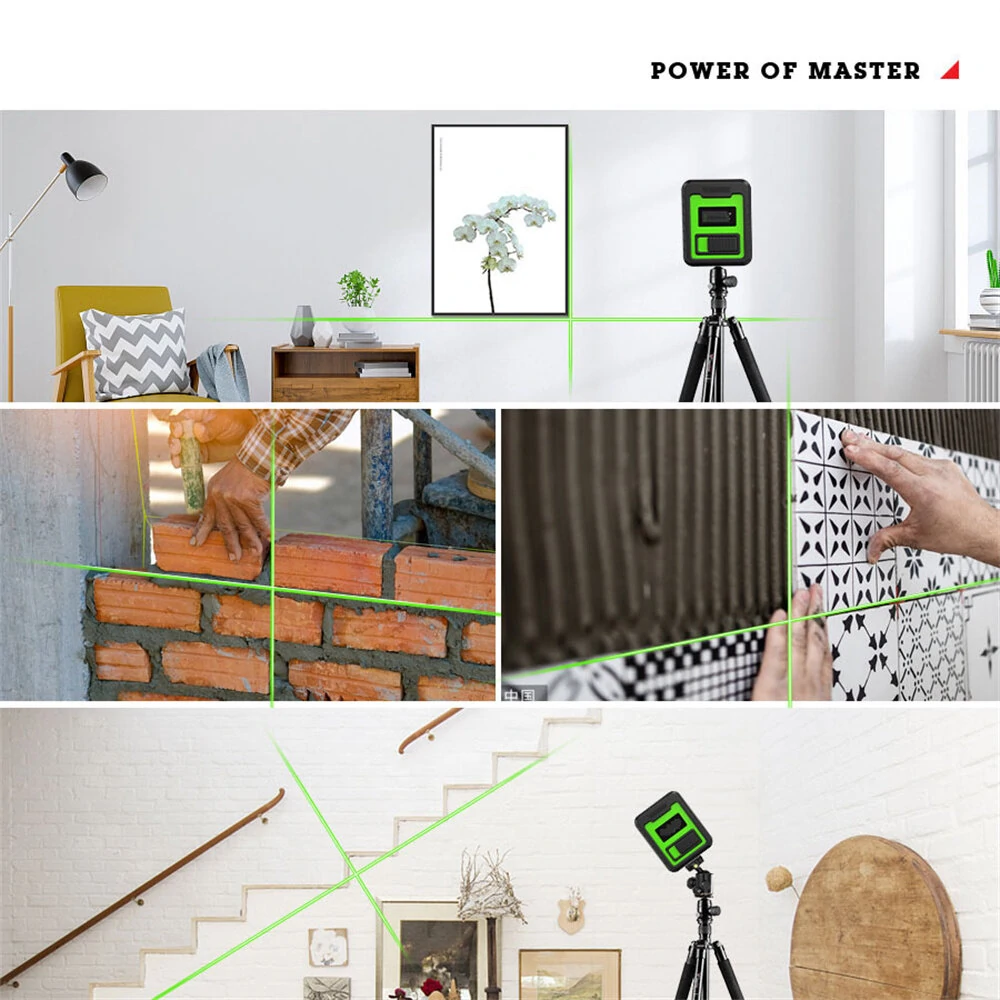 HILDA 2 Lines Green Laser Levels Mini Self Leveling 360° Horizontal Vertical Cross High-precision Gadgets for Carpet Hardwood Floor — view 3