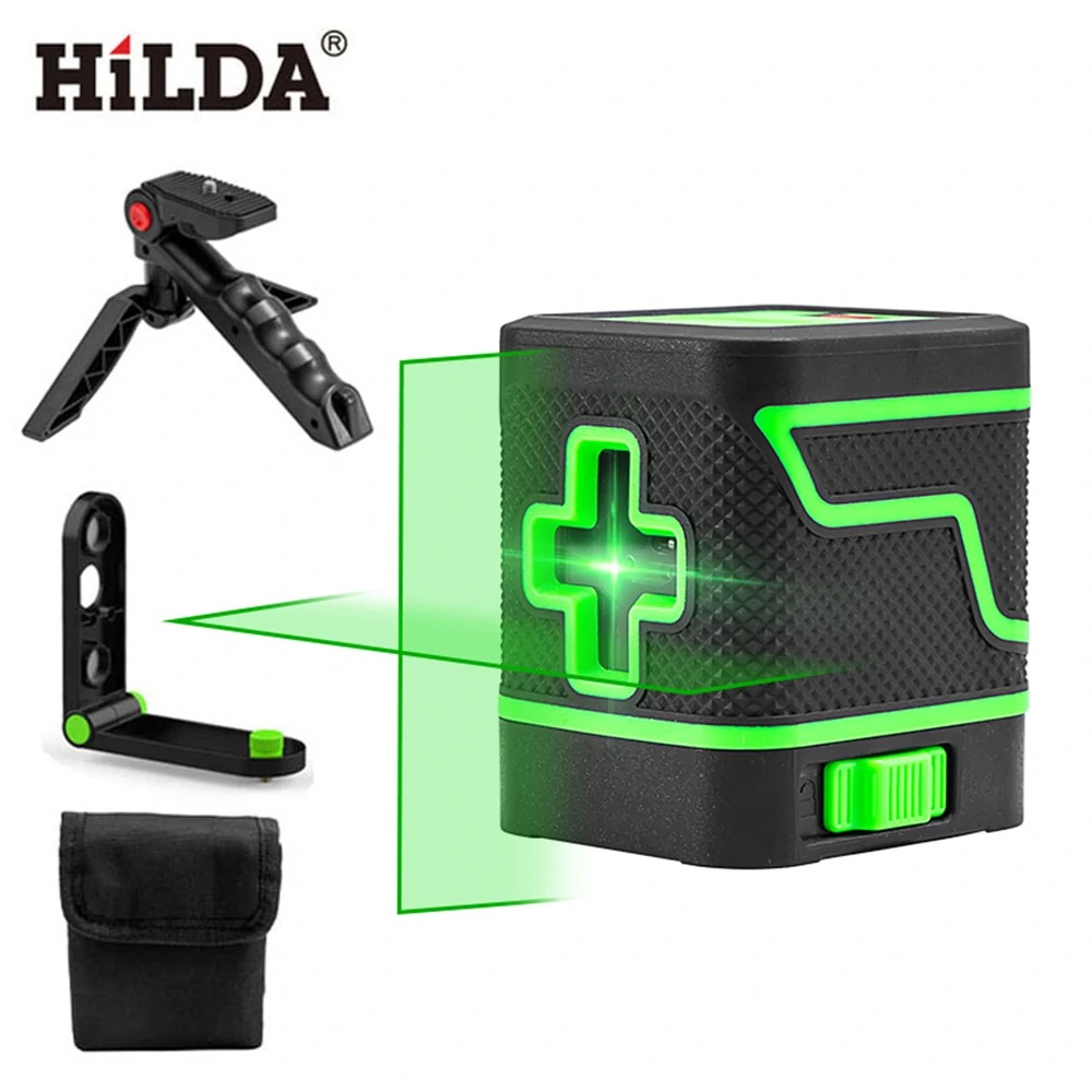 HILDA Laser Level 2 Lines Green Light Mini Self-Leveling Horizontal And Vertical Cross Super Powerful Laser Beam Line — view 2