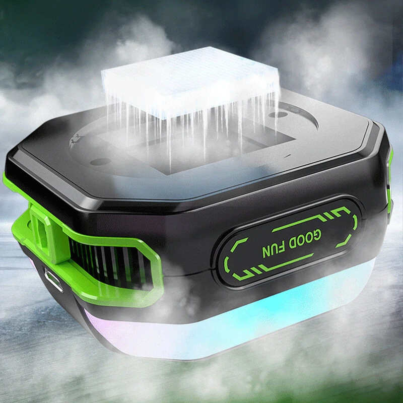 HK-5 Pro Semiconductor Phone Cooler Magnetic/Clip On AI Smart 3 Speed Cooling Real Time Temp Display RGB Light Gaming Radiator — view 4