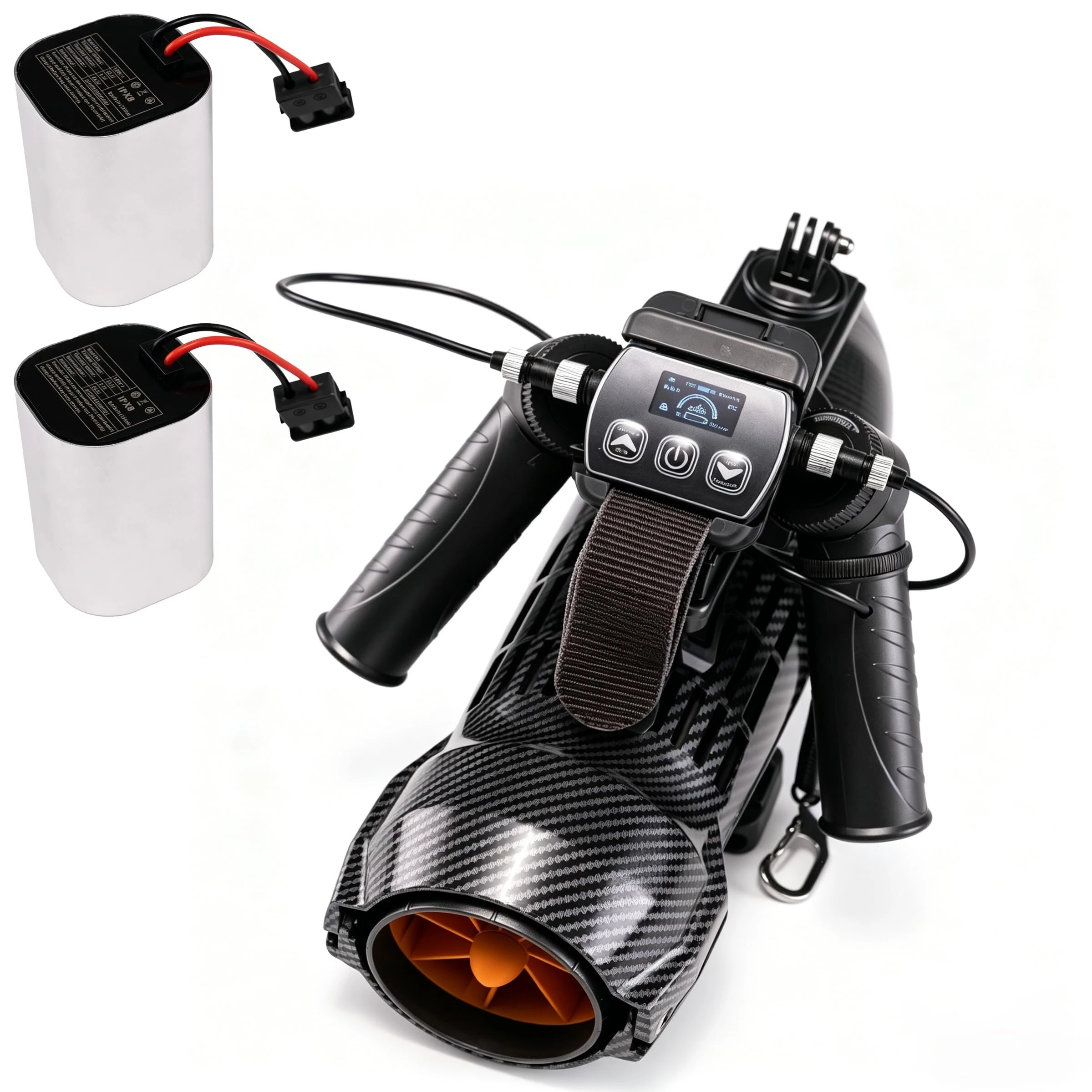 [HK Direct] CAMORO CM6-1 24V 650W/1300W Underwater Scooter Paddle Board Motor Support Single & Dual Unit with 2x4400mAh Batteries iSUP Mount Electric Thruster for Diving Snorkeling in Sea Lake Pool Kayak Boat Use