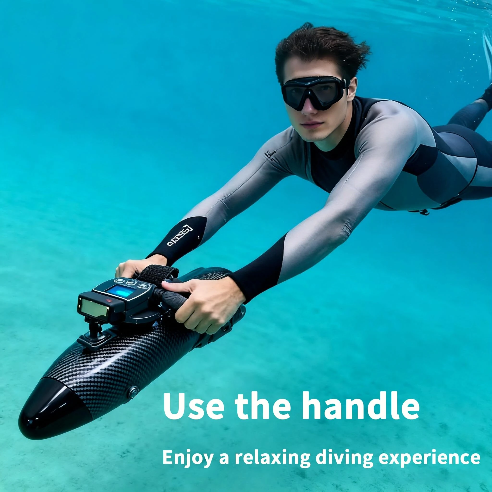 [HK Direct] CAMORO CM6-1 24V 650W/1300W Underwater Scooter Paddle Board Motor Support Single & Dual Unit with 2x4400mAh Batteries iSUP Mount Electric Thruster for Diving Snorkeling in Sea Lake Pool Kayak Boat Use — view 6