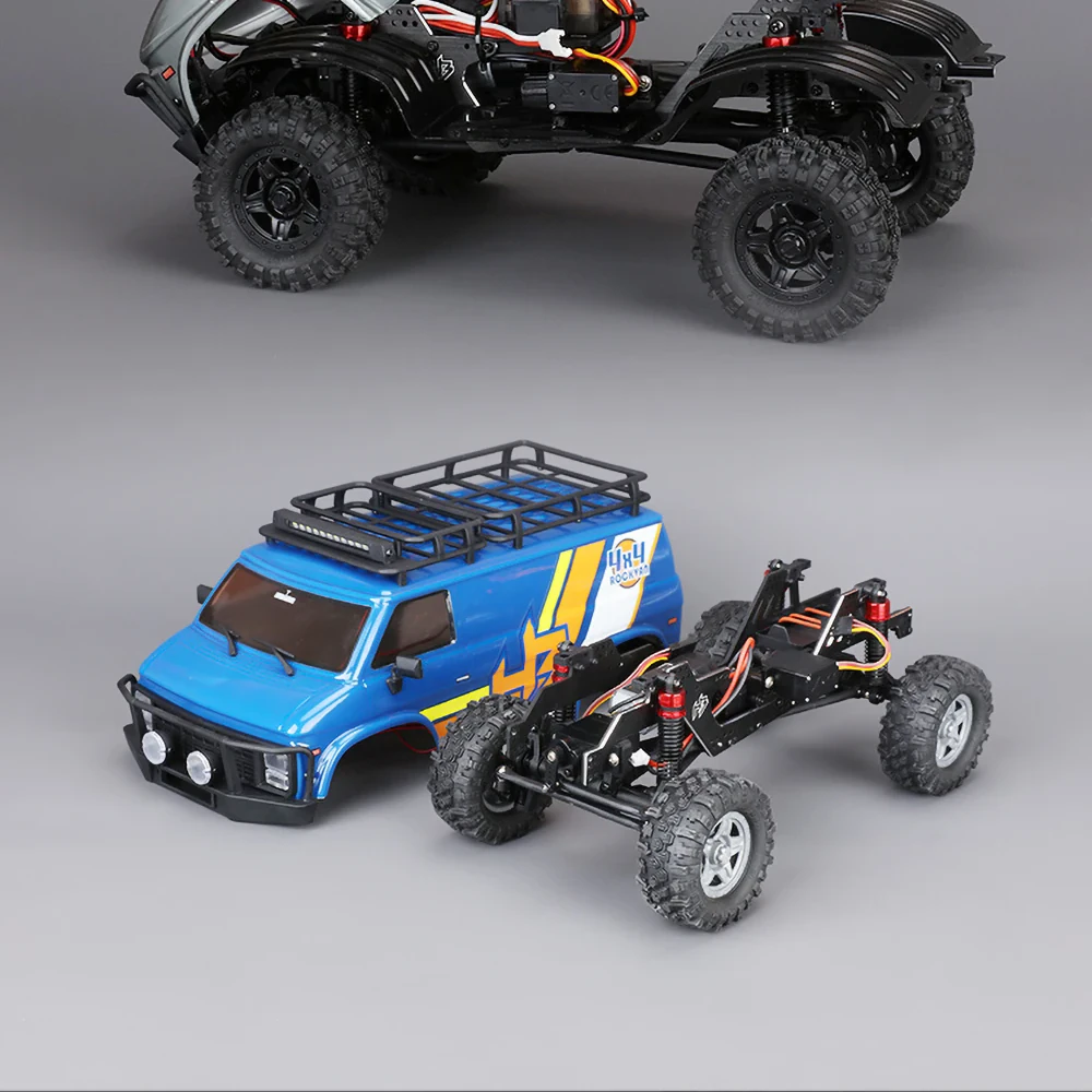 HOBBY PLUS CR18P EVO V2 Rock Van RTR 1/18 2.4G 4WD Brushed RC Car Two Speed Trail Crawler Mini Off-Road Climbing Truck Portal Axles Oil-Filled Shocks LED Light Electric Remote Control Vehicles Models Toys — view 10
