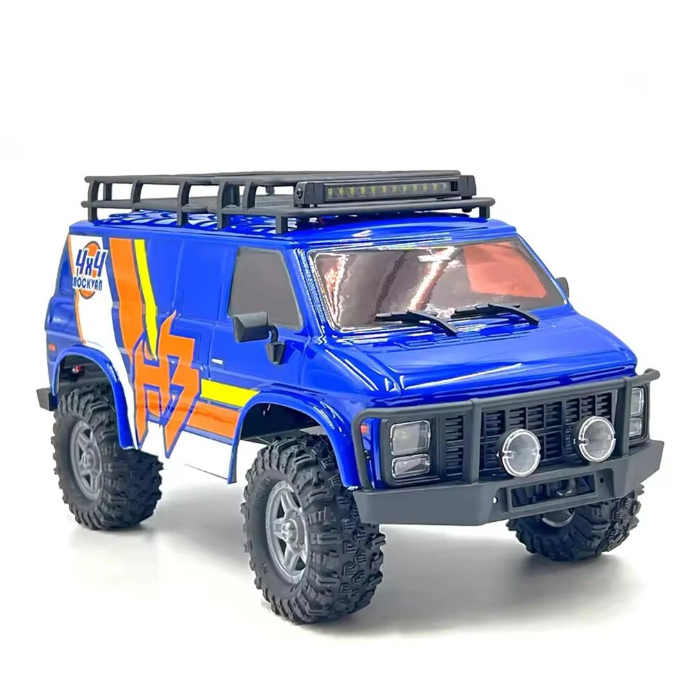 HOBBY PLUS CR18P EVO V2 Rock Van RTR 1/18 2.4G 4WD Brushed RC Car Two Speed Trail Crawler Mini Off-Road Climbing Truck Portal Axles Oil-Filled Shocks LED Light Electric Remote Control Vehicles Models Toys — view 2