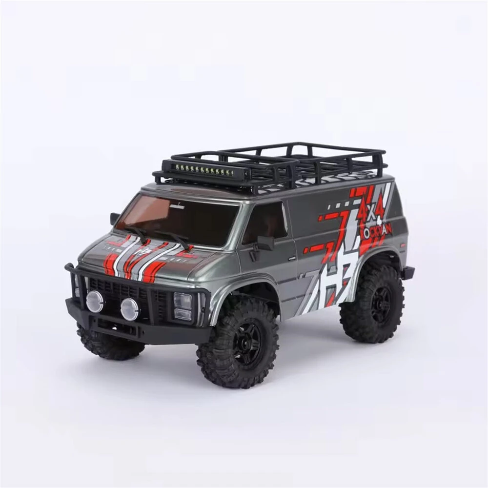 HOBBY PLUS CR18P EVO V2 Rock Van RTR 1/18 2.4G 4WD Brushed RC Car Two Speed Trail Crawler Mini Off-Road Climbing Truck Portal Axles Oil-Filled Shocks LED Light Electric Remote Control Vehicles Models Toys — view 4