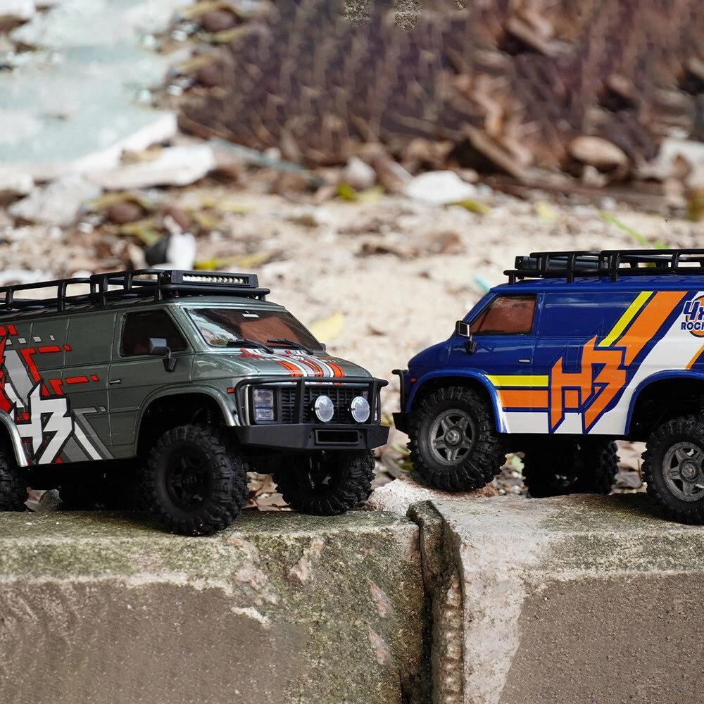 HOBBY PLUS CR18P EVO V2 Rock Van RTR 1/18 2.4G 4WD Brushed RC Car Two Speed Trail Crawler Mini Off-Road Climbing Truck Portal Axles Oil-Filled Shocks LED Light Electric Remote Control Vehicles Models Toys — view 7