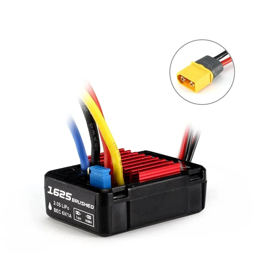 Hobbywing QuicRun 1625 25A WP1060 60A 1080 0880 80A Waterproof Brushed ESC RTR for 1/8 1/10 1/16 1/18 RC Car Truck Crawler