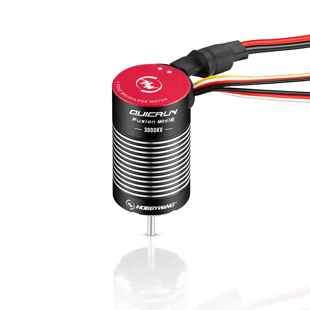 Hobbywing QuicRun Fusion Mini16 Motor ESC 2-in-1 FOC System Brushless Sensored 30A 3000KV for 1/16 1/18 RC Rock Crawler Climbing Truck Car Vehicles Models Parts — Hobbywing