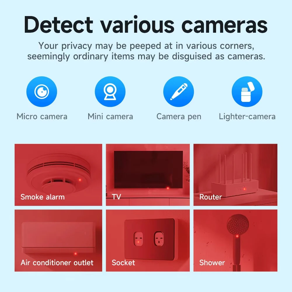 HOCO Full Range Camera Hidden Finder Anti-spys Bug Listening Device GPS Tracker Wireless Signal Scanner For Home Office Travel — view 3