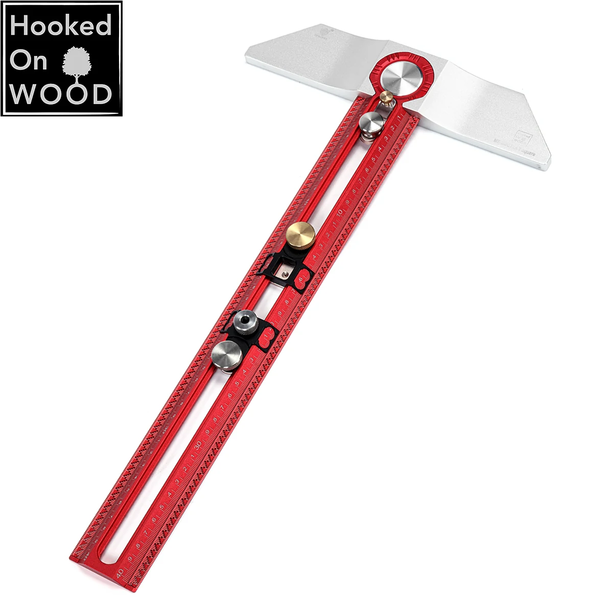 HONGDUI 400mm Hooked On Wood MT-2465 PRO Scriber Marking T Square Ruler Aluminum Alloy Hole Positioning Marking Gauge — view 11