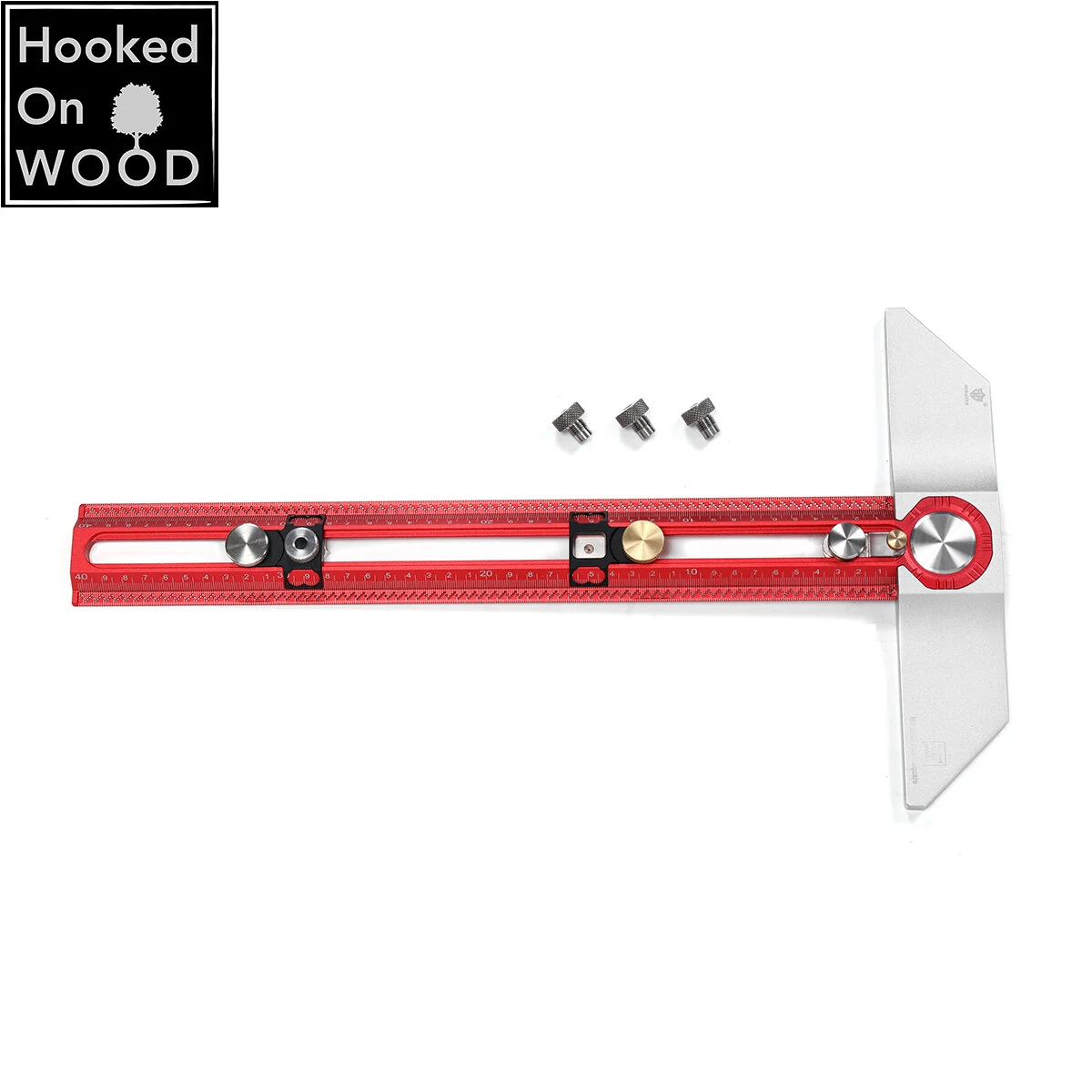 HONGDUI 400mm Hooked On Wood MT-2465 PRO Scriber Marking T Square Ruler Aluminum Alloy Hole Positioning Marking Gauge — view 2