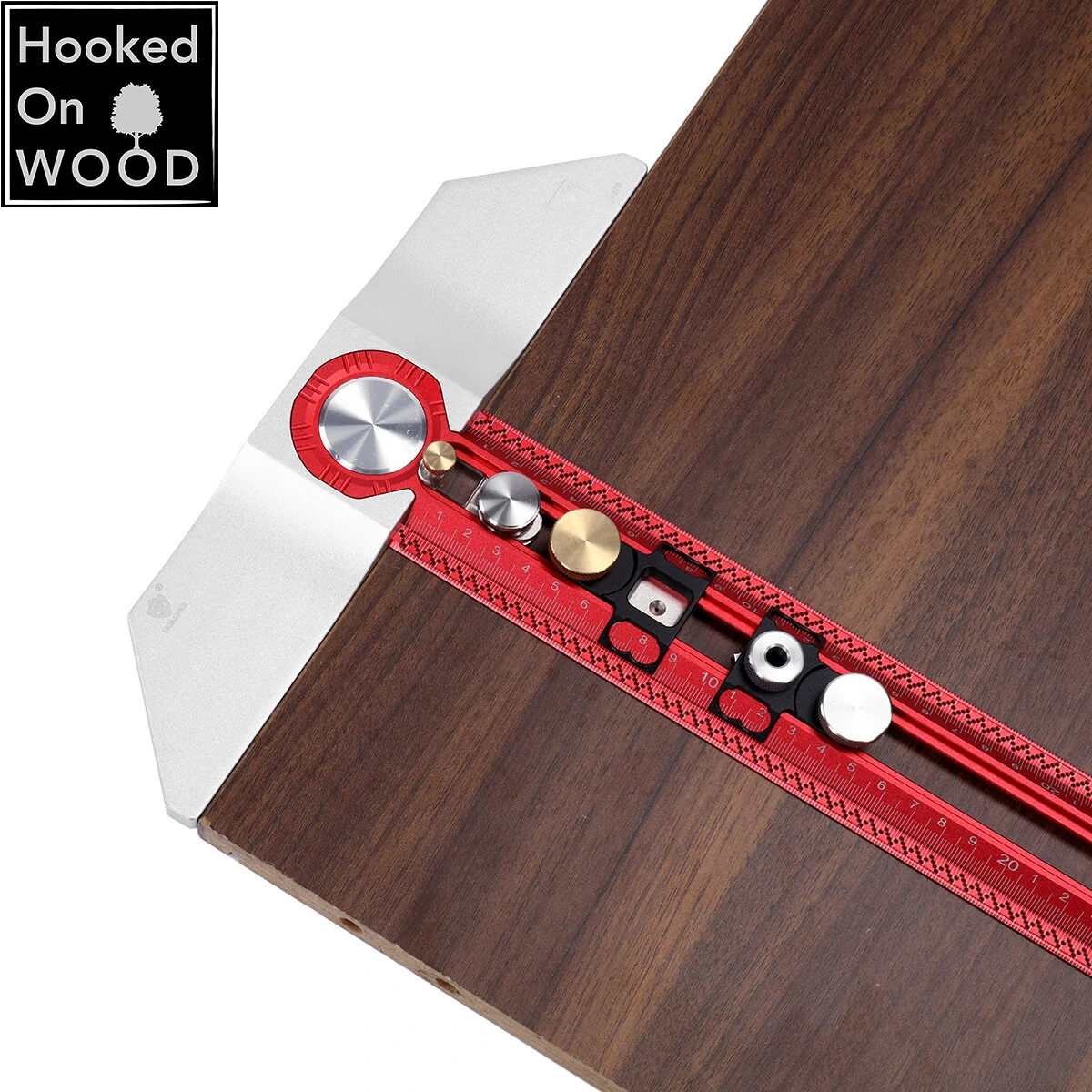 HONGDUI 400mm Hooked On Wood MT-2465 PRO Scriber Marking T Square Ruler Aluminum Alloy Hole Positioning Marking Gauge — view 5