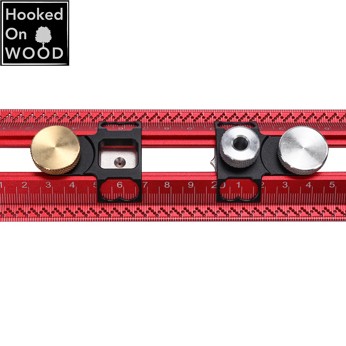 HONGDUI 400mm Hooked On Wood MT-2465 PRO Scriber Marking T Square Ruler Aluminum Alloy Hole Positioning Marking Gauge — view 6
