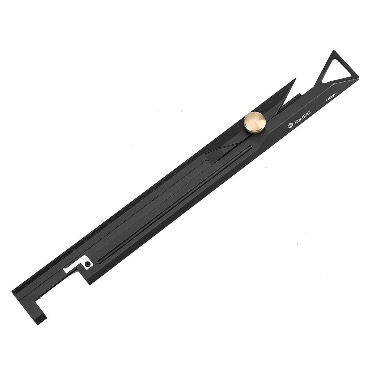 HONGDUI HD26 260mm Dual-purpose Ruler Alluminum Alloy Scriber Measuring the outer diameter of objects within a range of 150mm — HONGDUI