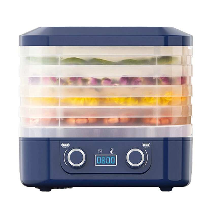 HONGMEI 5 Layer Food Dehydrator with Dual Knobs 35-75°C Temperature Control 360° Hot Air Circulation Low Noise for Healthy Snacks Beef Jerky Herb Fruit Drying — image 1