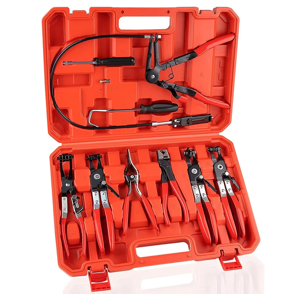 Hose Clamp Pliers Wire Long Reach Hose Clamp Pliers Set Car Disassembly Tool Vehicle Repair — image 1