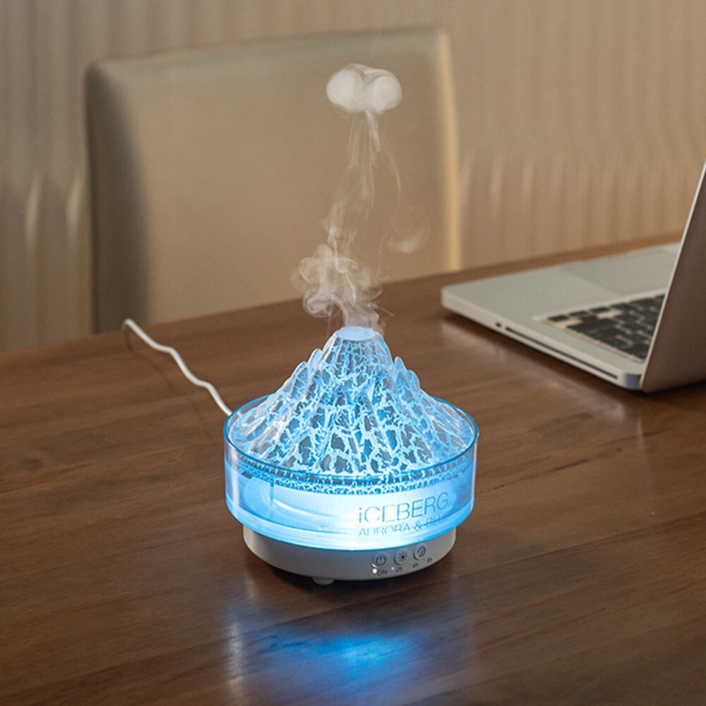 Household Humidifier USB Colorful Simulation Flame Aromatherapy Machine Bedroom Remote Control Air Purification Humidification — view 3