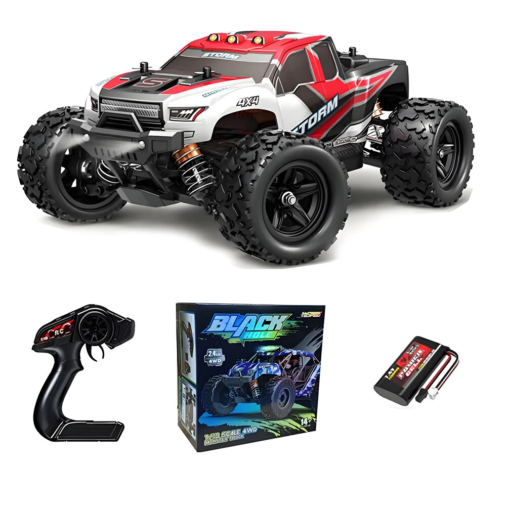 HS 18301/18302/18303/18304 RTR 1/18 2.4G 4WD 36km/h RC Car High Speed Off-Road Truck LED Light Full Proportional Vehicles Models Toys — view 2