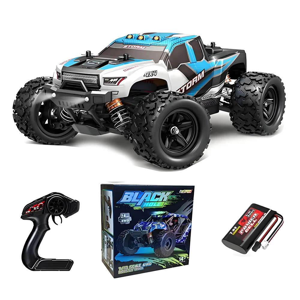 HS 18301/18302/18303/18304 RTR 1/18 2.4G 4WD 36km/h RC Car High Speed Off-Road Truck LED Light Full Proportional Vehicles Models Toys — view 5