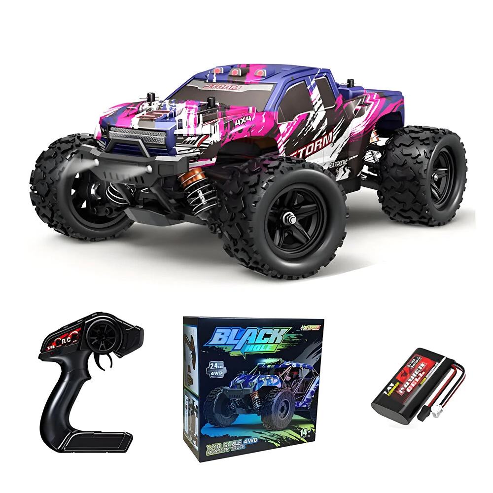 HS 18301/18302/18303/18304 RTR 1/18 2.4G 4WD 36km/h RC Car High Speed Off-Road Truck LED Light Full Proportional Vehicles Models Toys — view 9