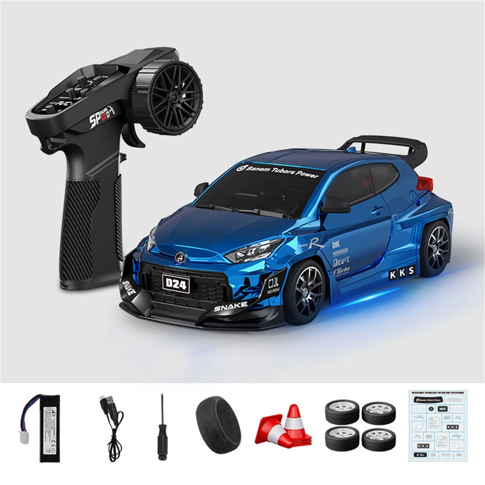 Hstar D24-04Q1- D24-04S7 RTR 1/24 2.4G 4WD Drift RC Car Gyro Mini Full Proportional LED Light Remote Control High-Speed Motor On-Road Racing Vehicle Model Boys Gifts Toys — Hstar