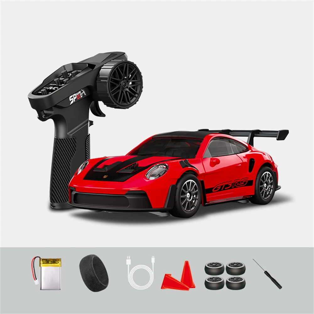 Hstar D43-01 RTR 1/43 2.4G 4WD Drift RC Car Gyro Mini Full Proportional Alloy Body Shell LED Light Remote Control High-Speed Motor On-Road Racing Vehicle Model Boys Gifts Toys — Hstar