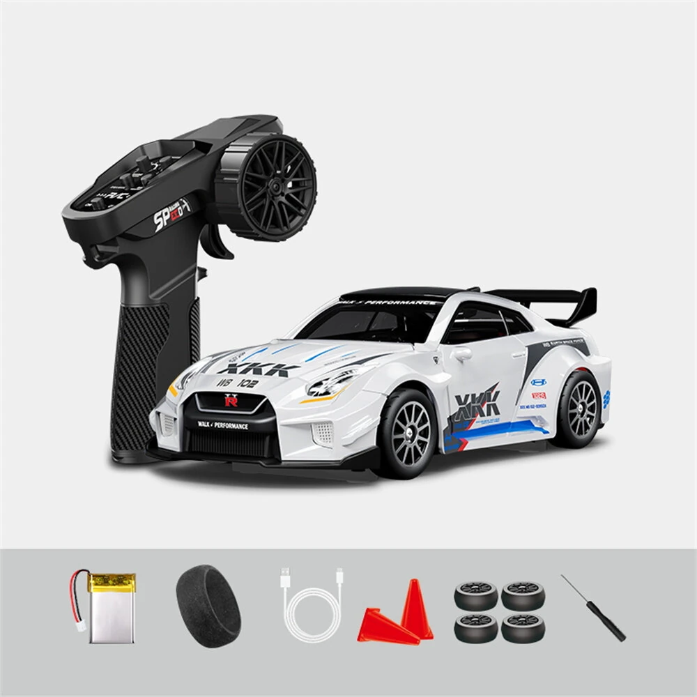 Hstar D43-02 RTR 1/43 2.4G 4WD Drift RC Car Gyro Mini Full Proportional Alloy Body Shell LED Light Remote Control High-Speed Motor On-Road Racing Vehicle Model Boys Gifts Toys — view 2