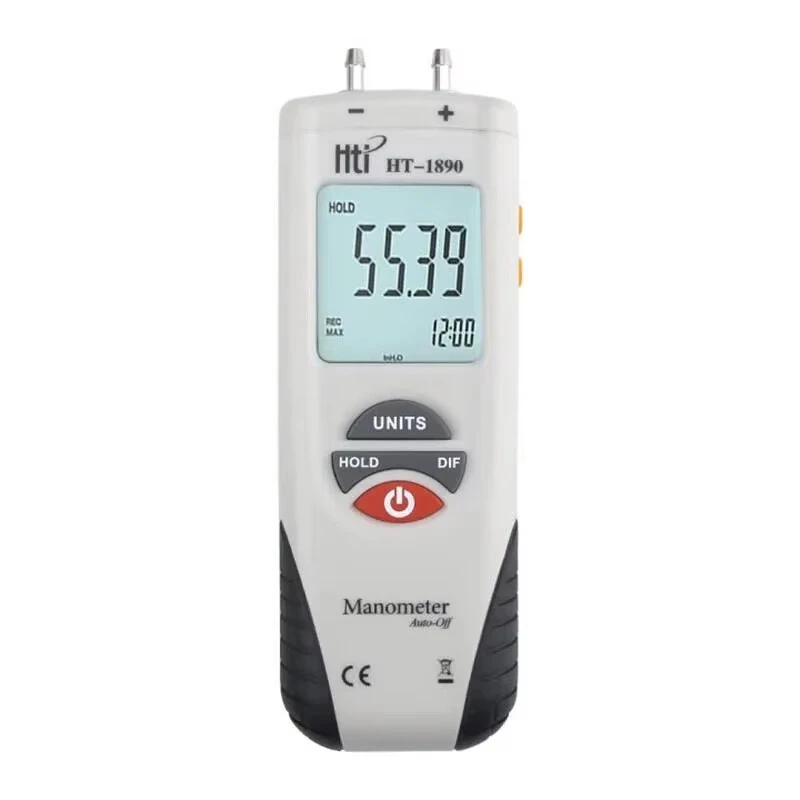 HTI HT-1890 Gas Pressure Gauge Manometer Handheld Digital Manometer Data Hold Medidor Presion — HTI