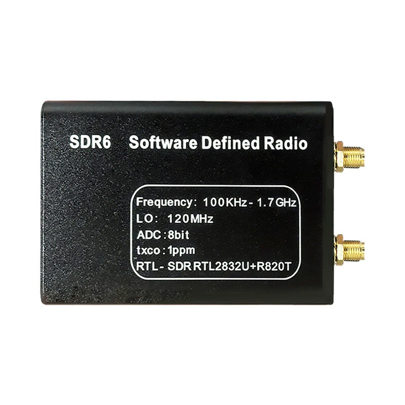 HTOOL SDR6 SDR Receiver 100KHz-1.7GHz Direct Sampling USB-C Aviation Shortwave FM Radio — view 2