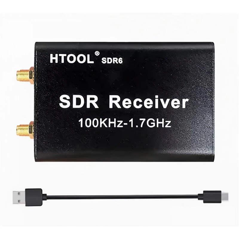 HTOOL SDR6 SDR Receiver 100KHz-1.7GHz Direct Sampling USB-C Aviation Shortwave FM Radio — view 8