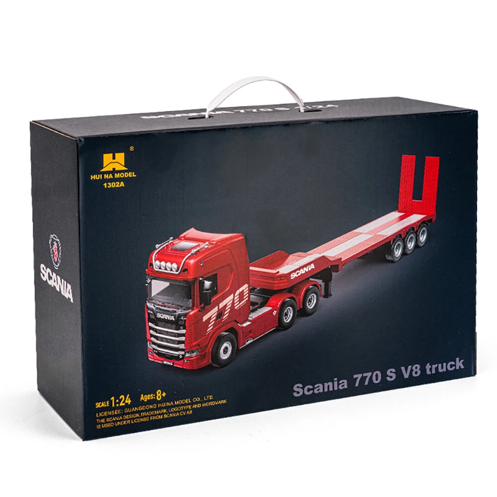 Huina 1302A 1/24 2.4G 14CH Scania 770S Tractor Truck RTR Cool Light Full Scale RC Car Vehicle Models Officially Authorized — view 4