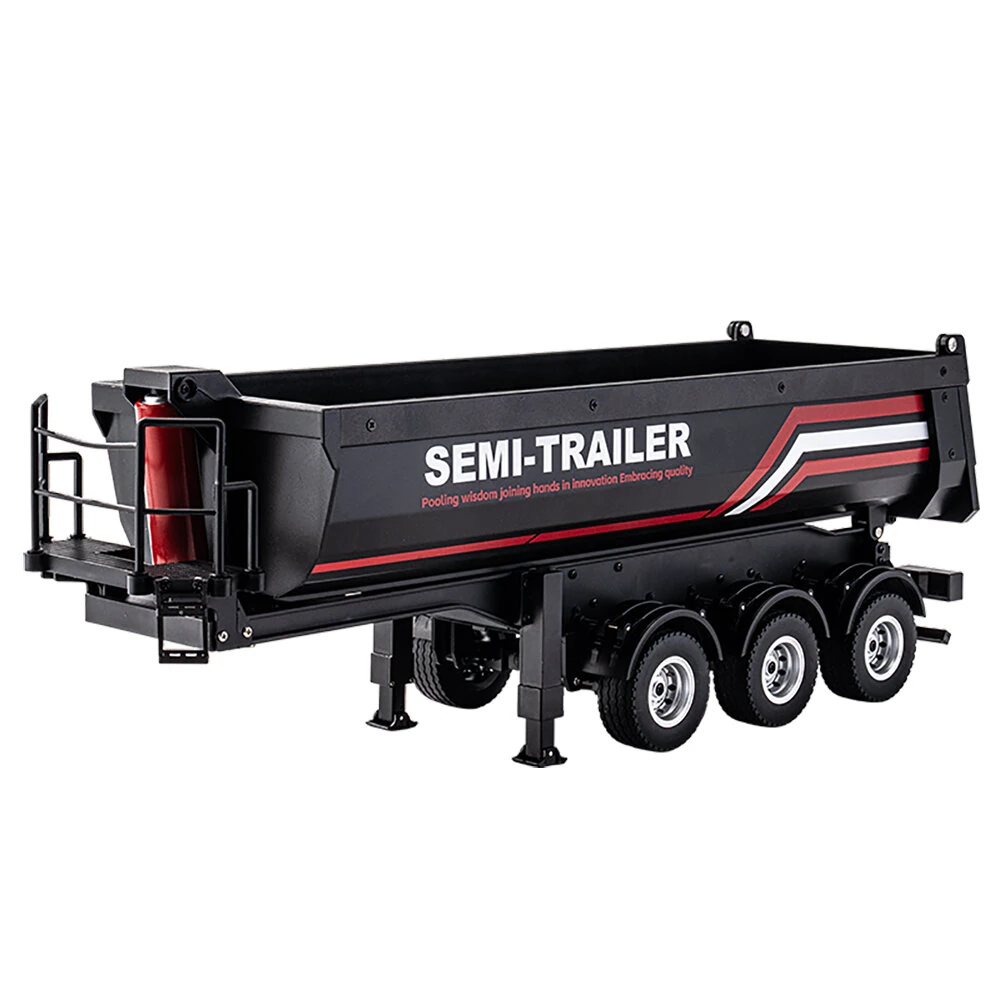 Huina 1509 1/18 RC Semi Dump Trailer Electric Lifting for 1501 RC Tractor Truck — image 1