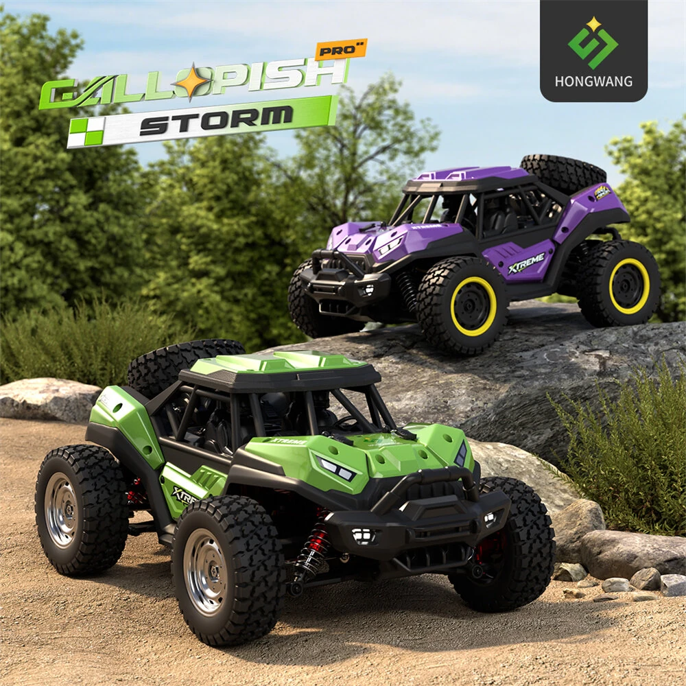 HW HW8816 HW8817 RTR 1/16 2.4G 4WD 35km/h 50km/h Brushed/Brushless RC Car Alloy Shell High Speed LED Light Off-Road Truck All Terrain Full Proportional Vehicles Models Toys — view 4