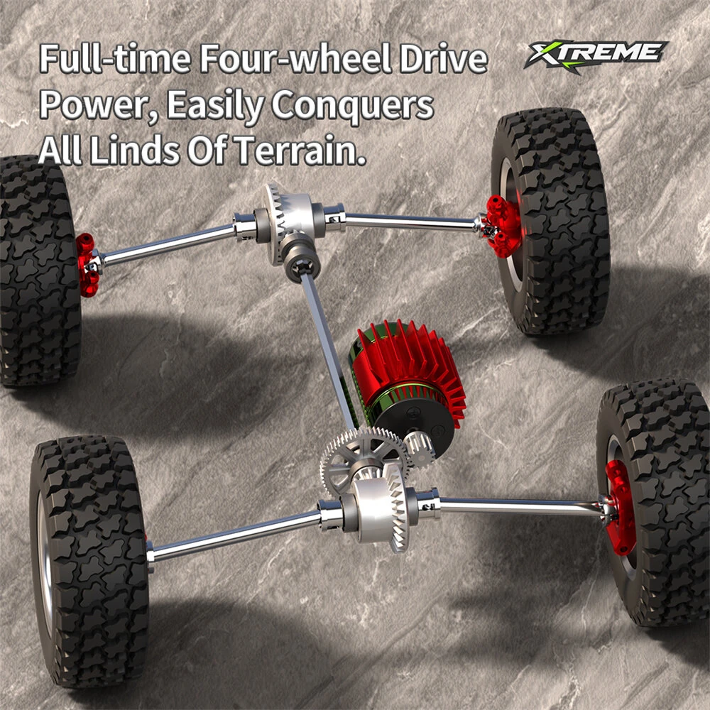 HW HW8816 HW8817 RTR 1/16 2.4G 4WD 35km/h 50km/h Brushed/Brushless RC Car Alloy Shell High Speed LED Light Off-Road Truck All Terrain Full Proportional Vehicles Models Toys — view 7