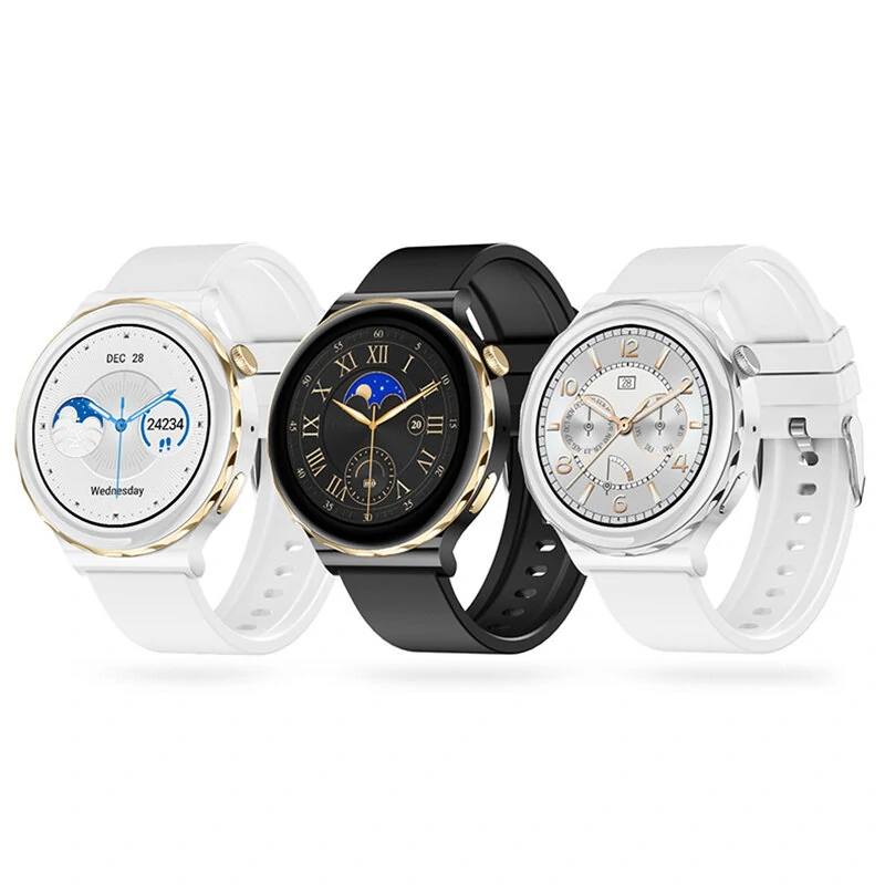 HW52 1.28inch HD Screen bluetooth Call ECG+PPG Non-invasive Blood Glucose Testing Heart Rate Blood Pressure Blood Oxygen Monitor Sleep Monitoring Multi-sport Modes Music Playback IP67 Waterproof Smart Watch — HW52