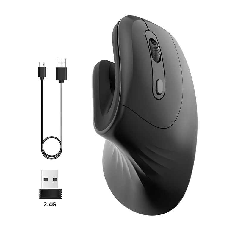 HXSJ T27 2.4G Wireless Vertical Mouse 1200/2400/3200DPI 6-Key Ergonomic Mice for Office Working — view 2